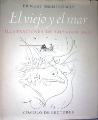 ダリ挿絵　ヘミングウェイ「老人と海」　スペイン語版　1989年