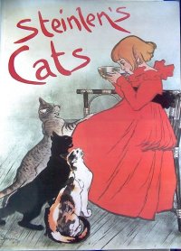 百年前の猫好き仏人画家の名作20点「スタンランの猫たち」（英）大判36×26cm 1990年　