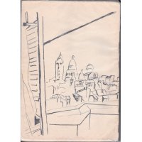 藤田嗣治装丁・口絵　川端康成序文　加藤健・詩集　「記録」　著者署名・献呈本