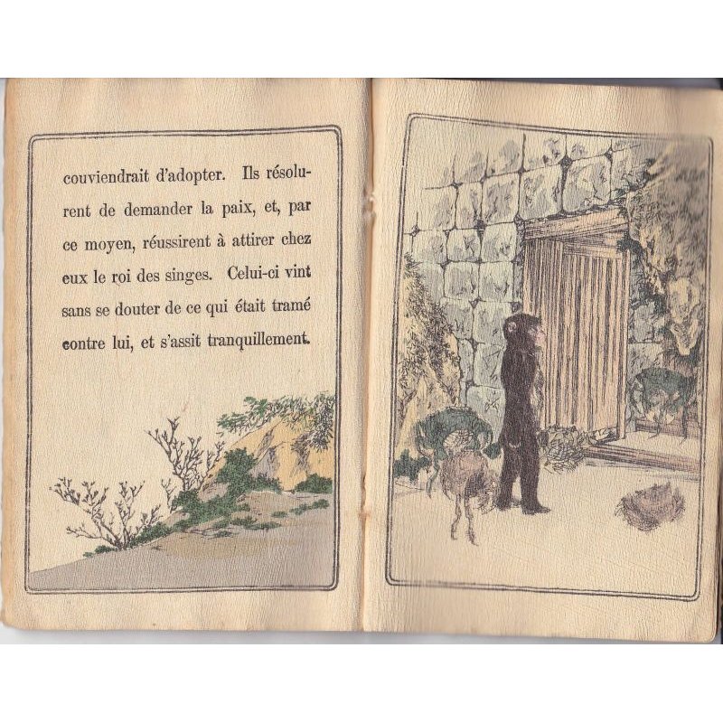 画像5: ちりめん本・日本昔話第3「猿蟹合戦」仏文　La bataille du Singe et du crabe　 著者　ドートルメール