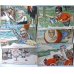 画像1: ビゴー絵葉書「王様の郊外休暇」６枚セット彩色袋入り (1)