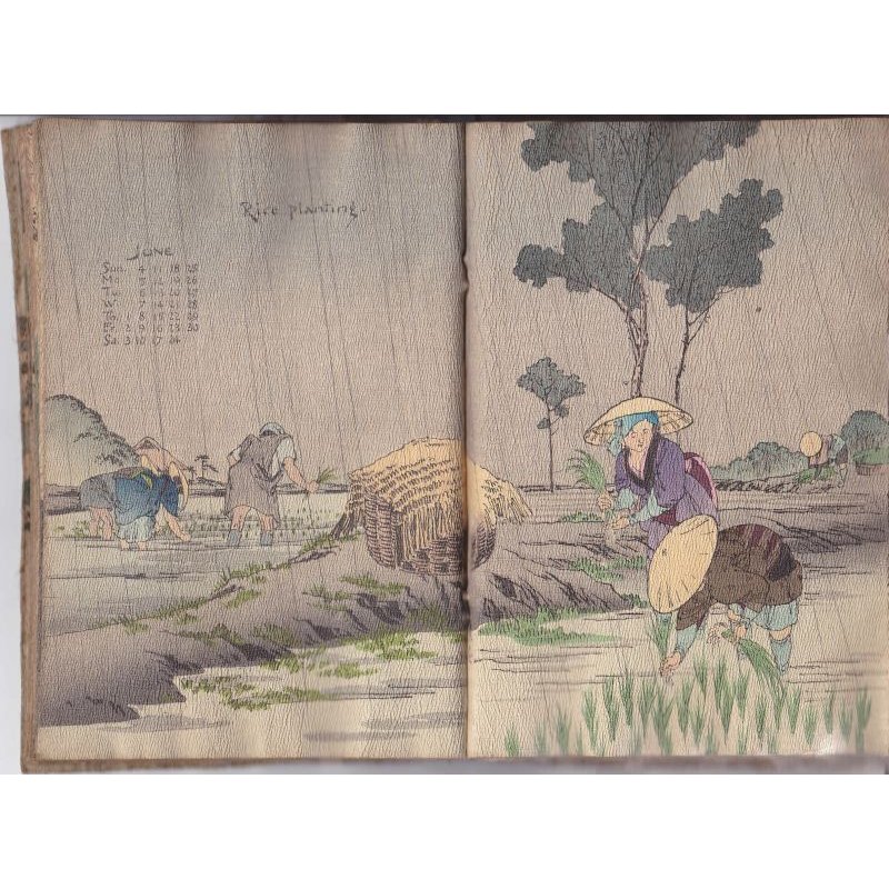 画像5: ちりめん本・カレンダー1905年　日本の月々の街頭風景　Monthly Changes of Japanese Street Scenes