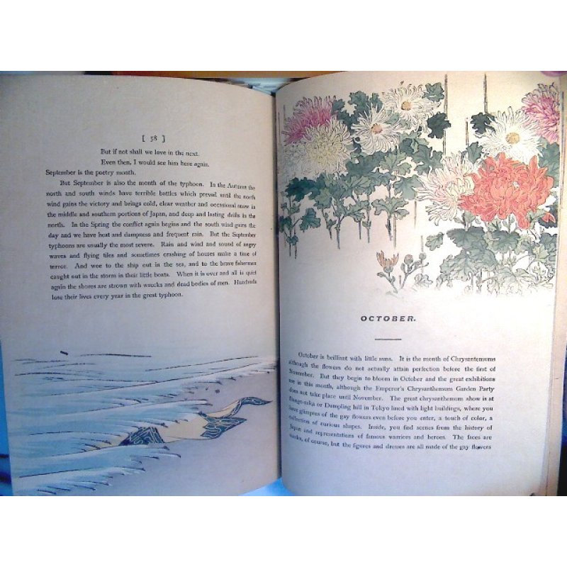 画像6: 希少品 ちりめん・平紙両用本「日本の歳月(Japan's Year)」 ジュリア・カロザーズ(Julia.D.Carrothers))