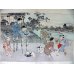 画像4: 平紙本・「日本の子供たち（Japanese　Children)」　岡田松生　M.Okada 折り本(bound accordion style) (4)