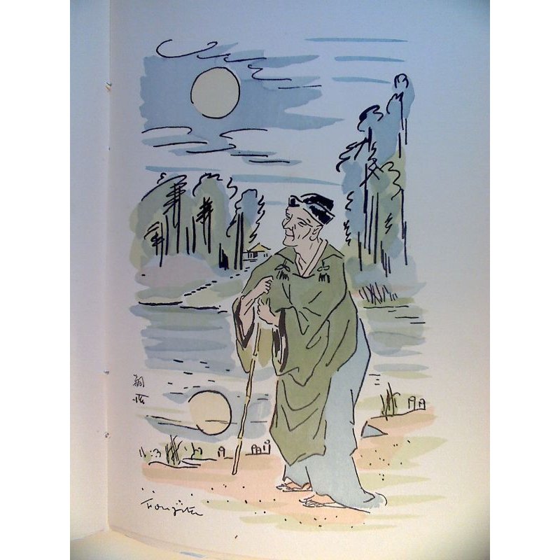 画像6: 藤田嗣治・挿絵4点 「芭蕉と門下の俳諧(Haikai de Basho et de ses disciples)」 仏文 1936年 21×14cm