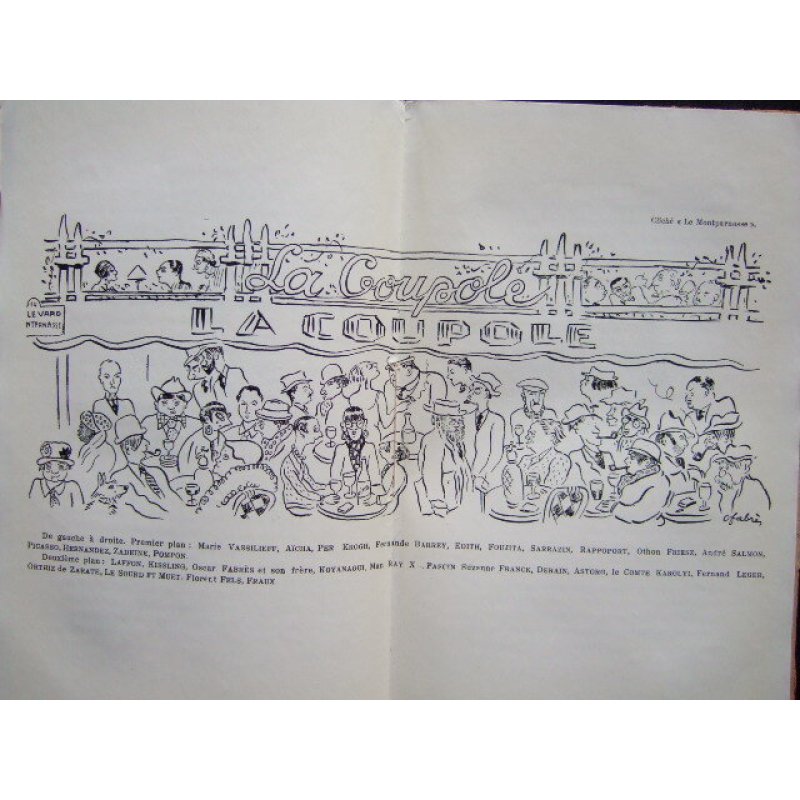 画像4: 藤田嗣治・前書き、表紙絵、カット　仏文　「モンパルナスの夜と困惑（Les nuits et ennuis de Montーparnasse」