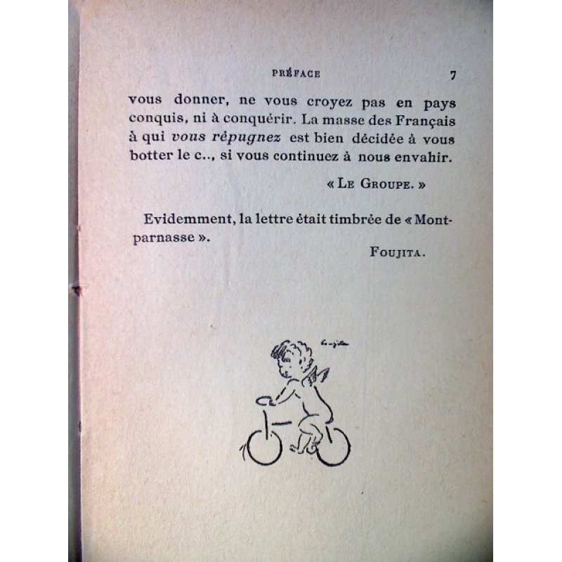 画像2: 藤田嗣治・前書き、表紙絵、カット　仏文　「モンパルナスの夜と困惑（Les nuits et ennuis de Montーparnasse」