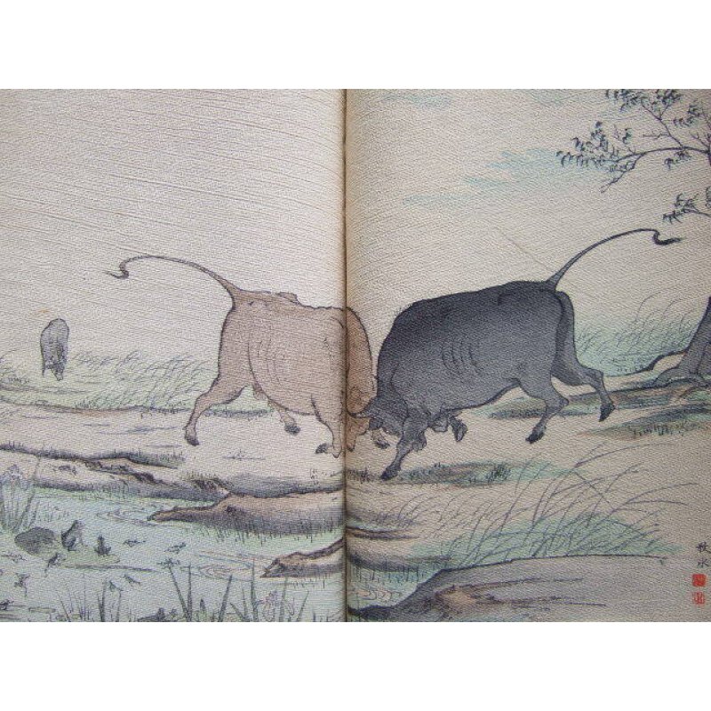 画像5: ちりめん本（仏）「ラ・フォンテーヌ寓話選（Fables choisies de La Fontaine)」　2冊セット　函入り　P・バルブトー(Barboutau)編集