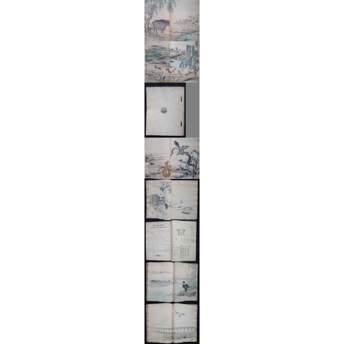 他の写真2: ちりめん本（仏）「ラ・フォンテーヌ寓話選（Fables choisies de La Fontaine)」　2冊セット　函入り　P・バルブトー(Barboutau)編集