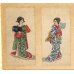 画像4: 明治写実画　ミニ版人物画12枚　4枚づつ額入り３点セット　
