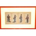 画像1: 明治写実画　ミニ版人物画12枚　4枚づつ額入り３点セット　 (1)
