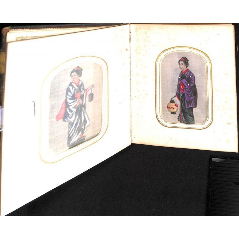 画像3: 明治写実画 ミニ版・人物画8点 外国古アルバムに収納