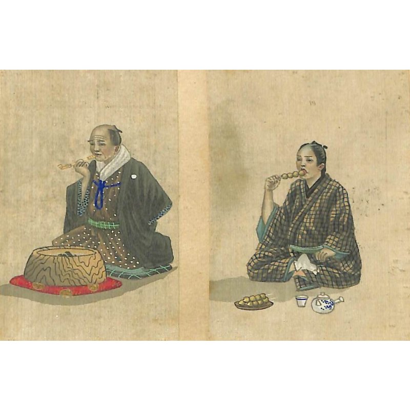 画像6: 明治写実画 ミニ版人物画12枚 4枚づつ額入り3点セット