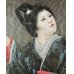 画像6: 明治写実画　小型・額入り「姫君と侍女（仮題）」　31×19cm 