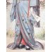 画像4: 明治写実画・絹絵掛け軸　「和装外国婦人」　104×44