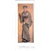 画像7: 明治写実画・絹絵掛け軸　「和装外国婦人」　104×44