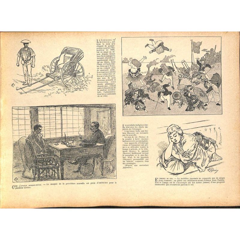 画像8: フェリックス・レガメ作画 「日本の印象 (Le Japon en Images)」 1900年頃 パリ