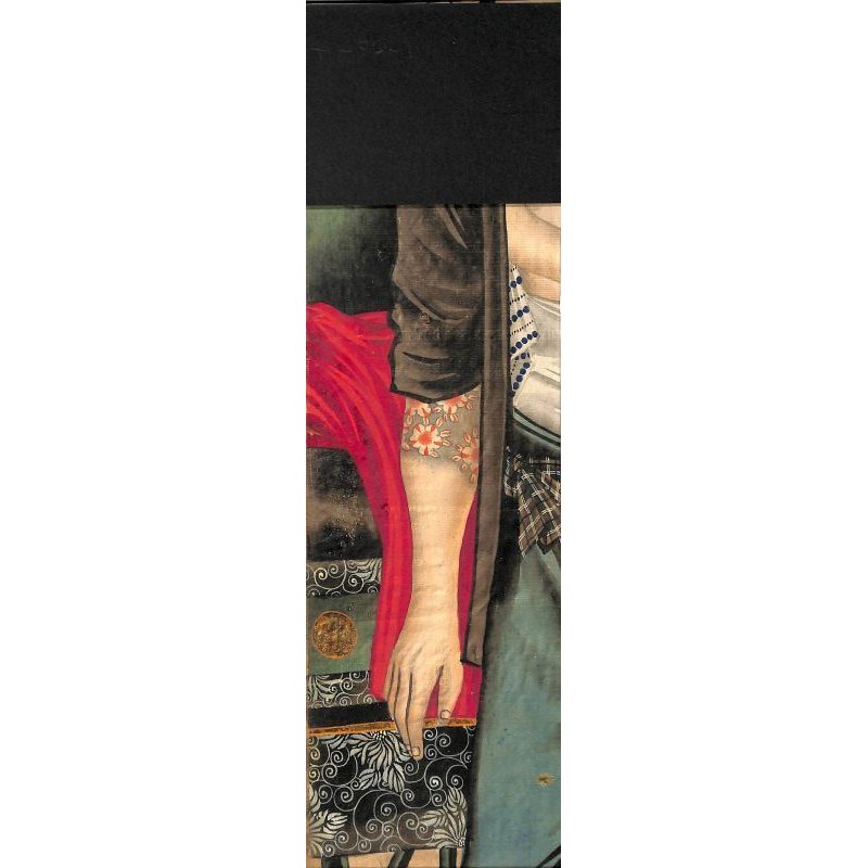 画像4: 明治写実画・大型絹絵・職人シリーズ「人力車夫」（仮題）　額入り　76×31cm　額79.5×35cm