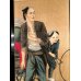 画像2: 明治写実画・大型絹絵・職人シリーズ「人力車夫」（仮題）　額入り　76×31cm　額79.5×35cm (2)