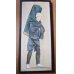 画像1: 明治写実画　大型絹絵・職人シリーズ「行商人」（仮題）　額入り　76×31cm　額79.5×35cm (1)