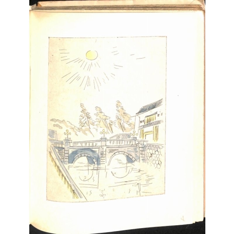 画像7: 藤田嗣治・彩色挿絵12点 P・クローデル「朝日の中の黒鳥(L'oiseau noir dans le soleil levant)」)( 仏)限定511部の370番