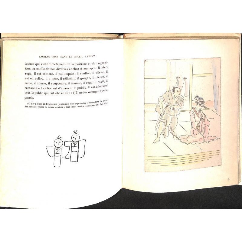 画像10: 藤田嗣治・彩色挿絵12点 P・クローデル「朝日の中の黒鳥(L'oiseau noir dans le soleil levant)」)( 仏)限定511部の370番