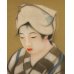 画像4: 明治写実画　絹本彩色・大作　「座繰りの娘（仮題）」　渡辺幽香　172 x 86　軸装220 x 105 　