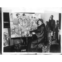 五姓田芳柳二世・1931年引退直前のアトリエ内写真