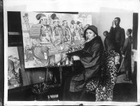 五姓田芳柳二世・1931年引退直前のアトリエ内写真