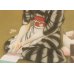 画像5: 明治写実画　絹本彩色・大作　「座繰りの娘（仮題）」　渡辺幽香　172 x 86　軸装220 x 105 　