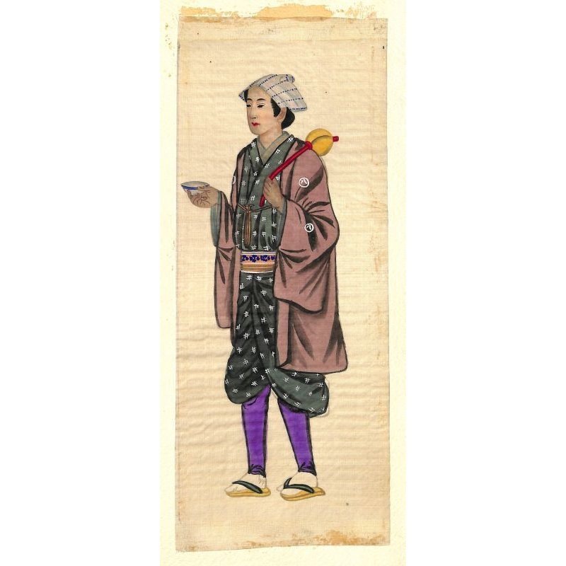 画像2: 明治写実画　(五姓田派 ）小型　34×14ｃｍ　４枚セット