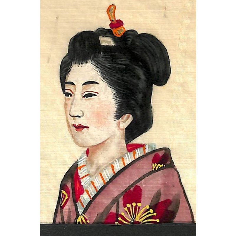 画像8: 明治写実画 (五姓田派 )小型 34×14cm 4枚セット