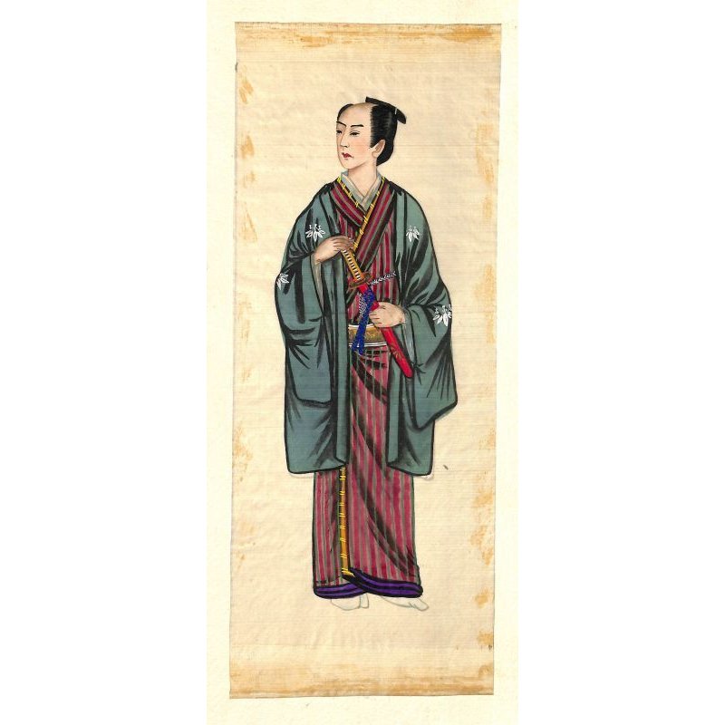 画像3: 明治写実画 (五姓田派 )小型 34×14cm 4枚セット