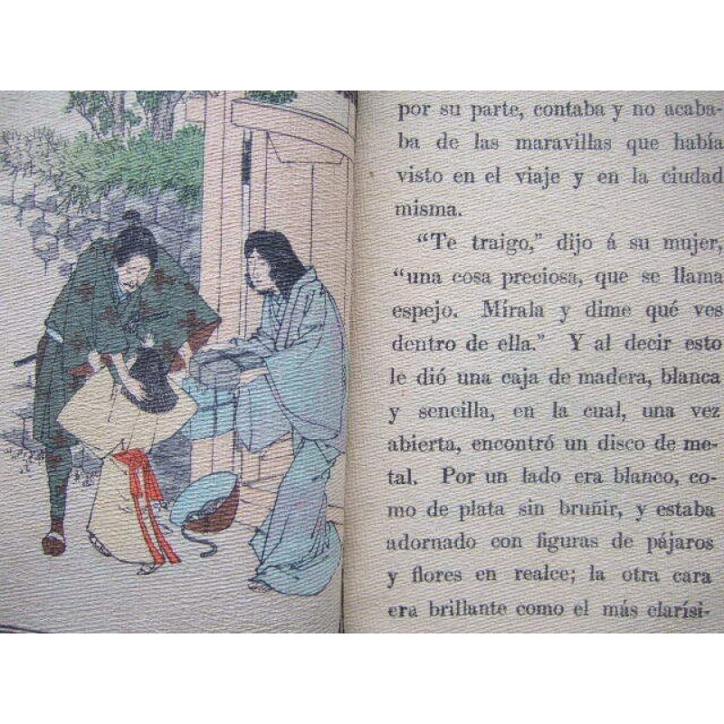 画像4: ちりめん本・スペイン語「松山鏡(El Espejo de Matsuyama)」 訳者エスバダ(Espada)