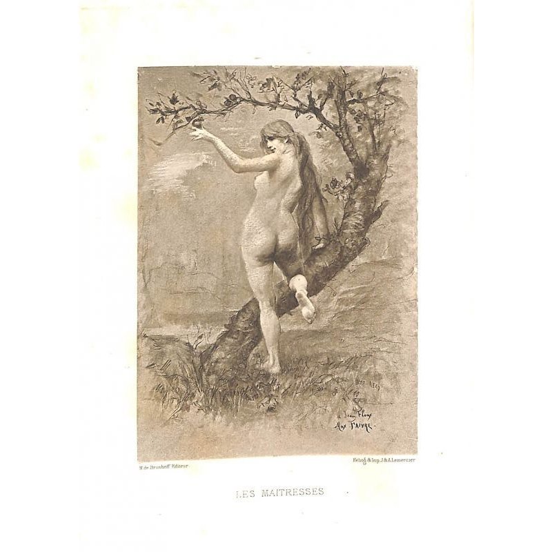 画像7: 山本芳翠、ベロー、コンスタンほか挿絵(仏)「愛しき人(Les maitresses)」 ジャン・フルー 著者献呈署名本 アンカット 1886 パリ