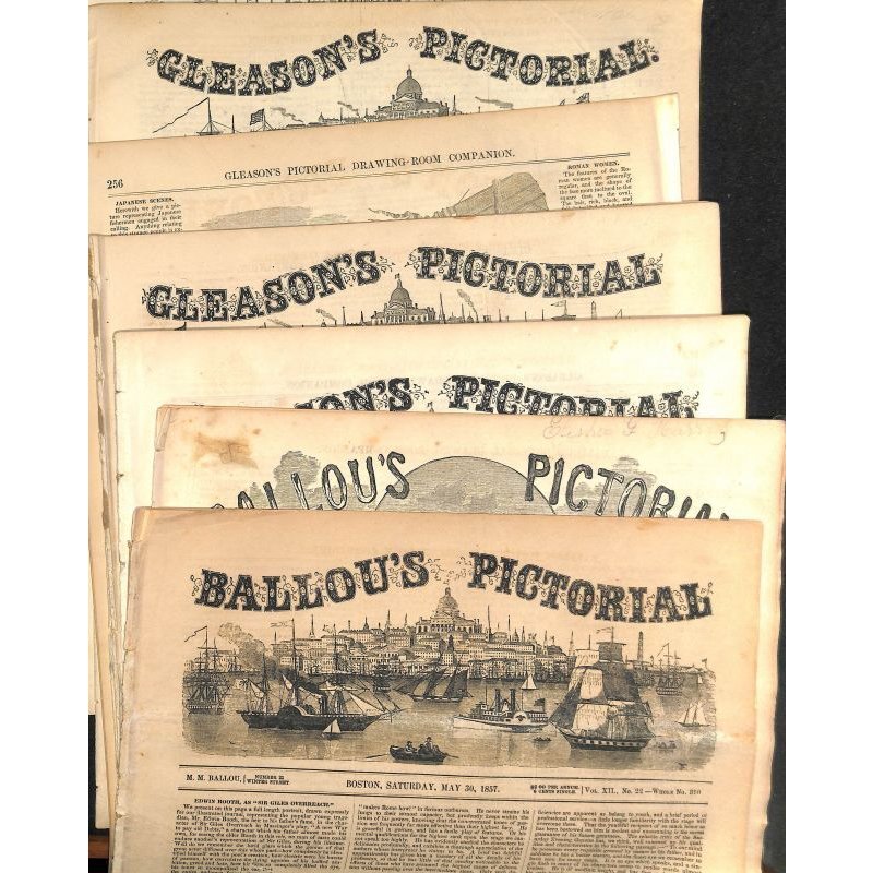 画像11: 米国絵入り新聞・日本紹介記事入り　Ballou's Pictorial 7部（1853~57）　