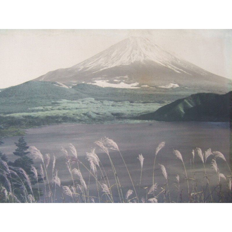 画像2: 巨大・手彩色古写真　「富士と薄」　44×62cm　撮影　ポンティング（H.G.Ponting）