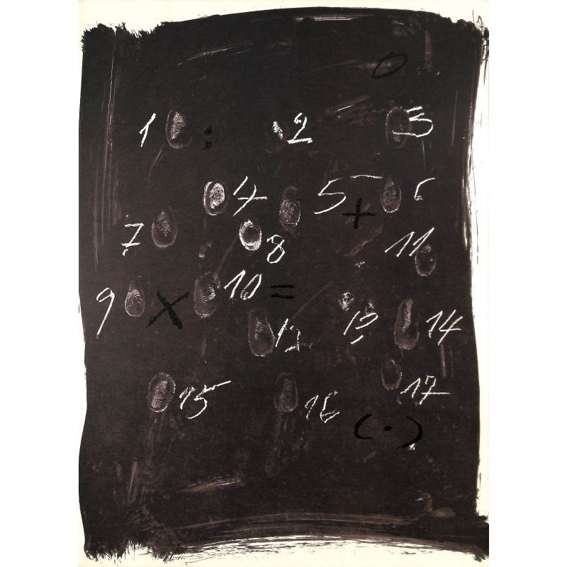 画像7: 稀覯品 滝口修造 アントニ・タピエス(Antoni.Tapies) 詩画集「物質のまなざし(Llambrec Material)」 フォリオ 50シート 限定No.335
