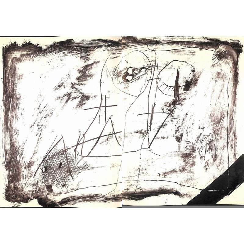 画像11: 稀覯品 滝口修造 アントニ・タピエス(Antoni.Tapies) 詩画集「物質のまなざし(Llambrec Material)」 フォリオ 50シート 限定No.335