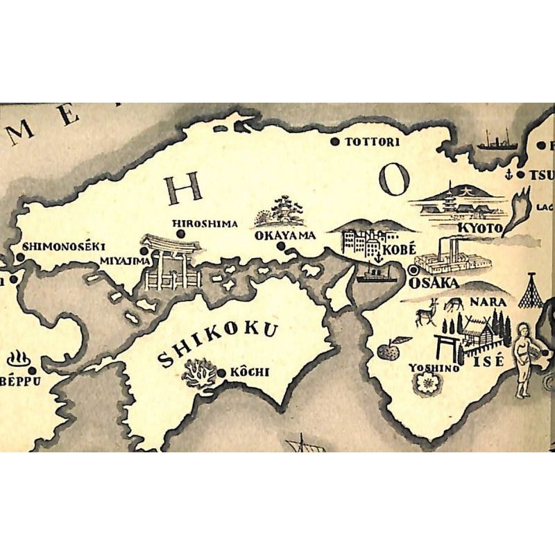 画像3: 長谷川潔 版画　「日本地図」　1936年 パリ　16×21cm　額付き