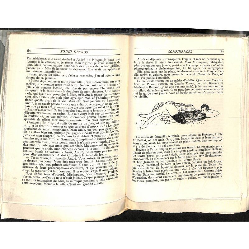 画像3: ホランド紙 限定25部の6番 藤田嗣治 表紙絵と口絵 ユキ・デノワ 「ユキの打ち明け話」 仏文