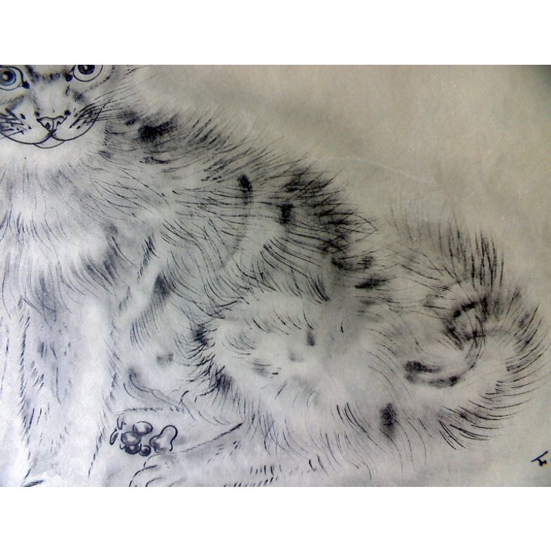 画像5: 藤田嗣治 エッチング(銅版画) 猫(アラシェル) 1929年 「A Book of Cats」より。1929年 用紙(Japanese vellum)32.4×25.1cm 銅版26×20cm