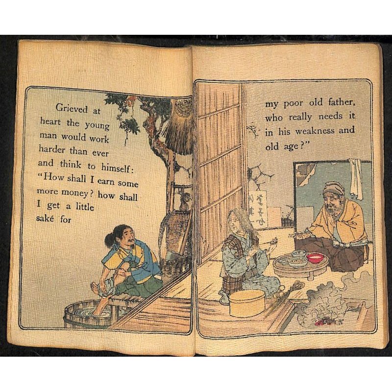 画像2: ちりめん本・日本昔話第20　「養老の滝」　英文 The　Enchanted Waterfall　著者　ジェイムズ゛夫人