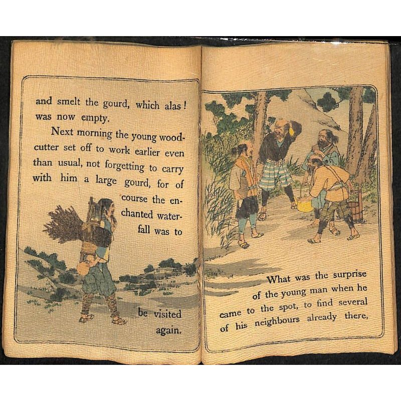 画像3: ちりめん本・日本昔話第20　「養老の滝」　英文 The　Enchanted Waterfall　著者　ジェイムズ゛夫人