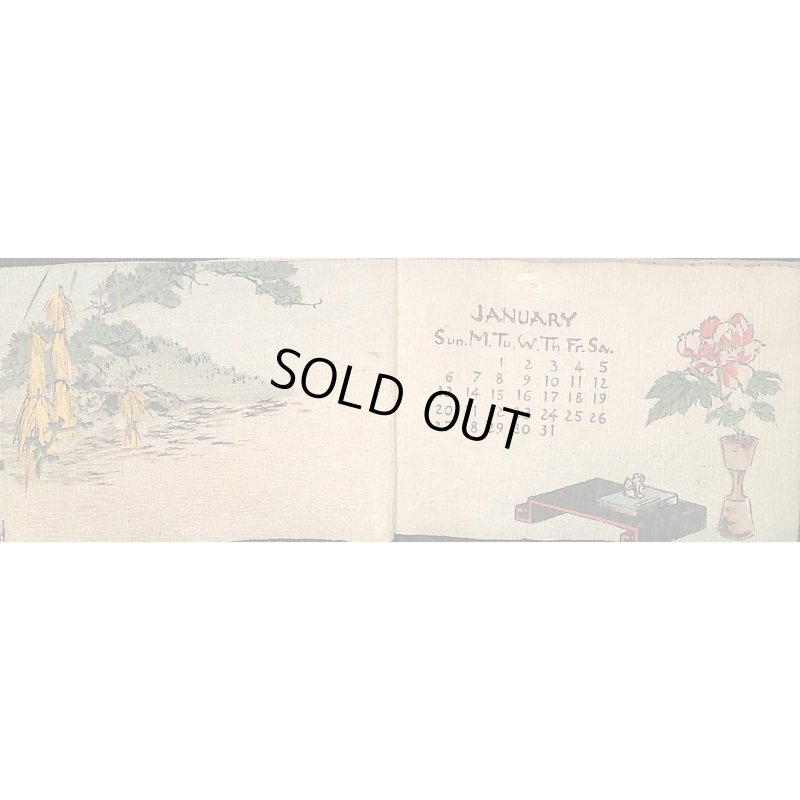 画像3: ちりめん本　ミニ版・1924年カレンダー( Calendar for 1924)  5.3×8.2cm 9丁