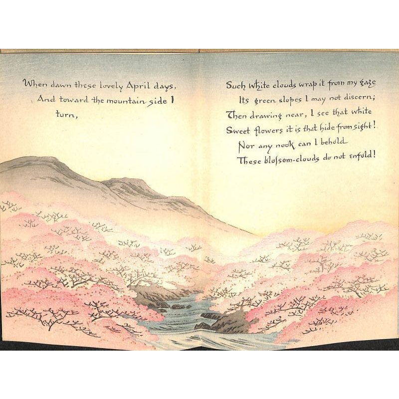 画像4: 　稀覯本　表紙ちりめん「日本の名歌選（Little Poems from Japanee Anthologies)]