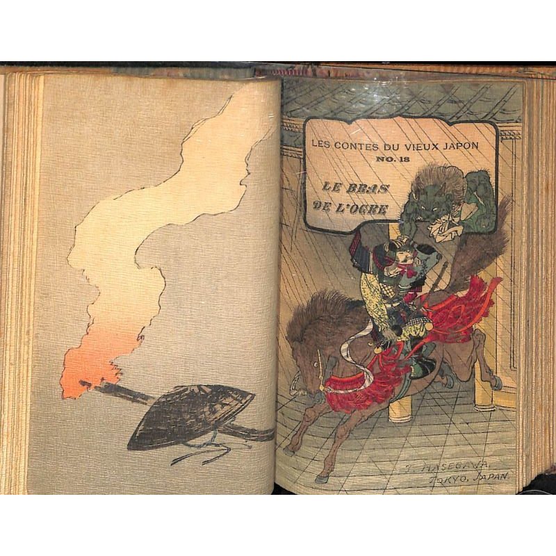 画像8: ちりめん本 美麗絵入りクロス装丁 仏文「日本昔話(Les contes du vieuk Japon)」1〜20セット 5冊(20巻)セット 訳者 ドウトルメル