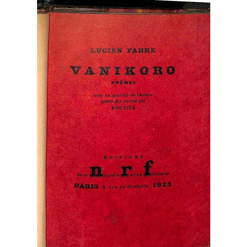 画像4: 藤田嗣治 口絵銅版画 仏文「ヴァニコロ(Vanikoro)」 ルシアン・ファーブル(L.Fabre) 限定515部の316番