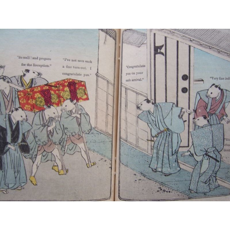 画像4: 平紙本・日本昔話第6 鼠の嫁入り 英文 The Mouse's Wedding  ダビット・タムソン