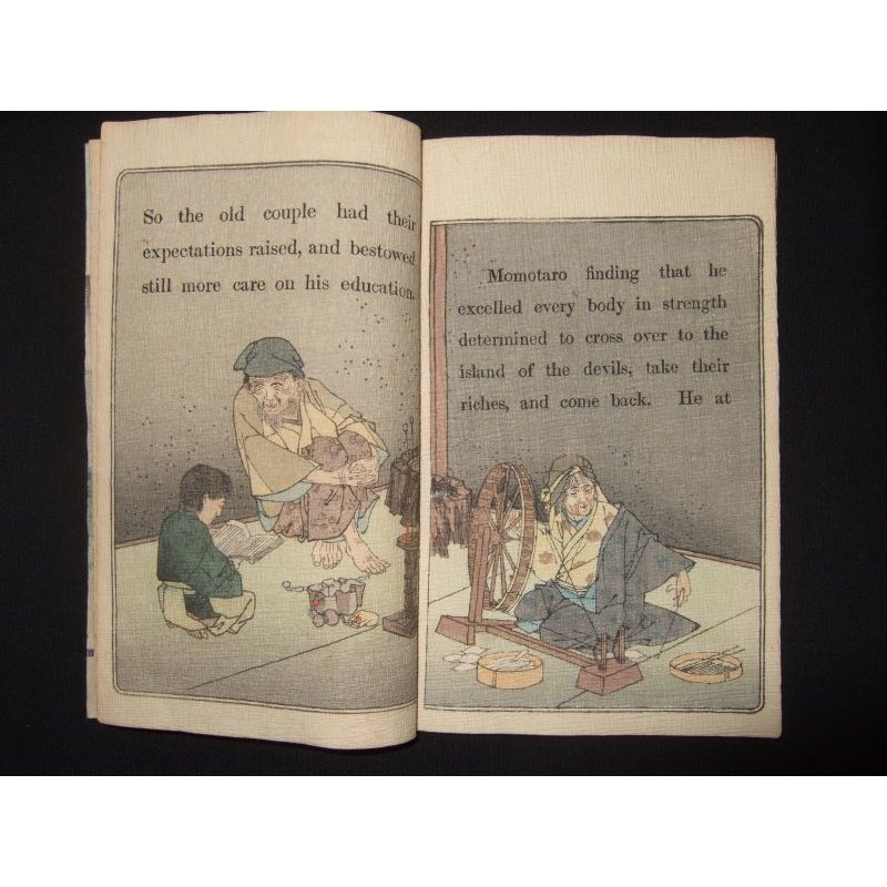画像4: ちりめん本「桃太郎」（英）　日本昔話第一　Japanese Fairy Tale series No.1　Momotaro　ダビッド・タムソン　